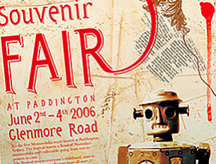 Trommelwirbel für ein Strassenfest mit eigenem Typeface.